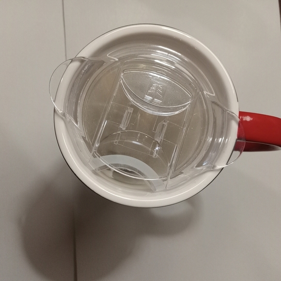 Evergreen Ceramic Travel Cup 17 oz Deer Snow Cardinals Clear Lid - Picture 7 of 8